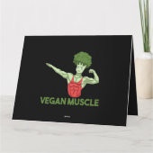 Vegan Power Vegetarian Plant Broccoli Bodybuilding Kaart (Achterkant)