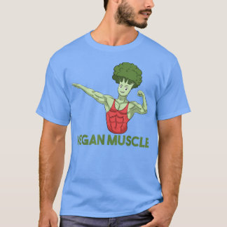 Vegan Power Vegetarian Plant Broccoli Bodybuilding T-shirt