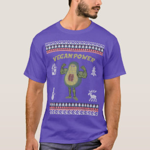 Vegan PowerFunny Muscular Fitness Avocado Bodybuil T-shirt