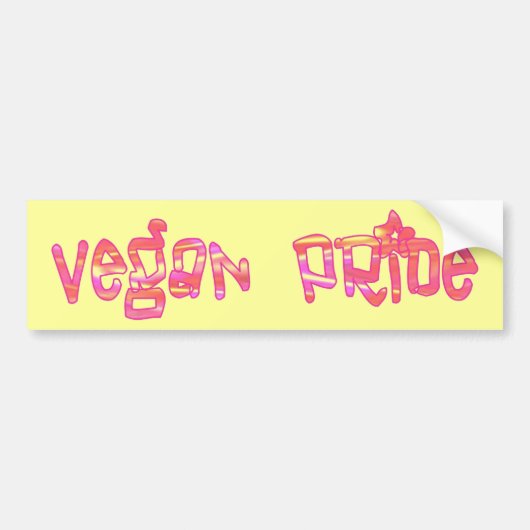 Vegan Pride Bumpersticker (Voorkant)
