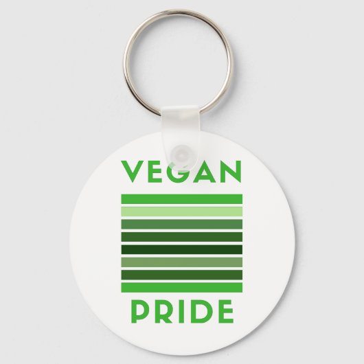 Vegan Pride Flag Button Sleutelhanger (Voorkant)