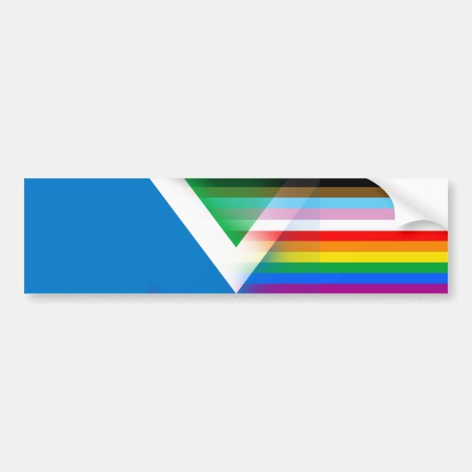 Vegan Pride LGBTQ Bumpersticker (Voorkant)