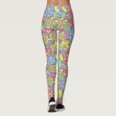 Vegan Princess kleurrijke bloemen mandala Leggings (Achterkant)