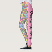 Vegan Princess kleurrijke bloemen mandala Leggings (Links)