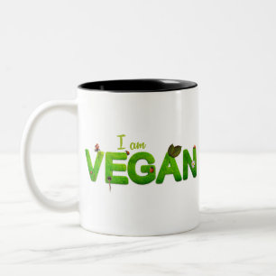 Vegan Psd Healthy Attitude Way Way Life NeVoedsel Tweekleurige Koffiemok