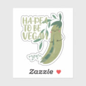 Vegan Pun: Ha-pea om Vegan te zijn Sticker (Vel)
