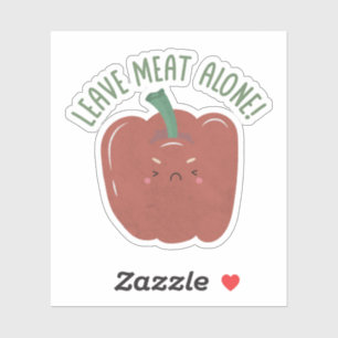 Vegan Pun: Vlees alleen laten Sticker