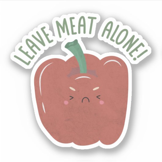 Vegan Pun: Vlees alleen laten Sticker (Voorkant)