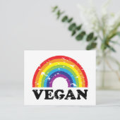 Vegan Rainbow Briefkaart (Staand voorkant)