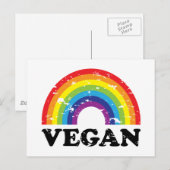 Vegan Rainbow Briefkaart (Voorkant / Achterkant)