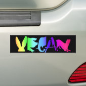 VEGAN RAINBOW BUMPERSTICKER (Op auto)