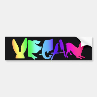 VEGAN RAINBOW BUMPERSTICKER
