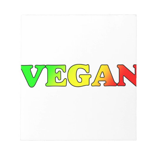 Vegan Rasta Notitieblok (Voorkant)