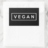 vegan. rechthoekige sticker (Tas)