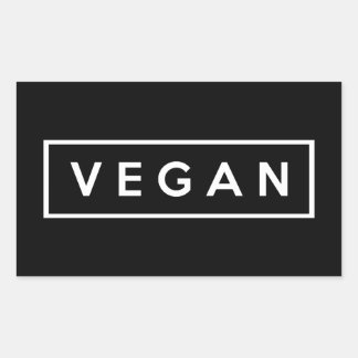 vegan. rechthoekige sticker
