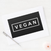 vegan. rechthoekige sticker (Envelop)