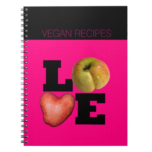 Vegan Recipes Love Vegetables kooking Notitieboek (Voorkant)