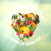 Vegan Restaurant Cafe of Bistro Owner Raamsticker (Vel 3)