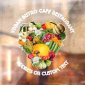 Vegan Restaurant Cafe of Bistro Owner Raamsticker (Vel 2)