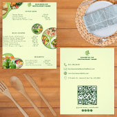 Vegan Restaurant Voedsel Menu Professioneel | QR C