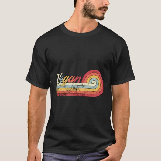 Vegan  Retro Style T-shirt (Voorkant)
