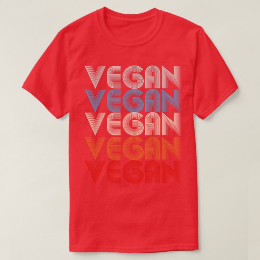 Vegan Retro T-shirt (Design voorkant)