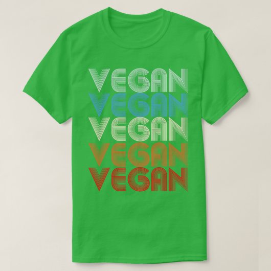 Vegan Retro T-shirt (Design voorkant)