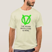 Vegan Revolution Tshirt met logo. (Voorkant)