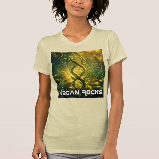VEGAN ROCKS T-SHIRT (Voorkant)