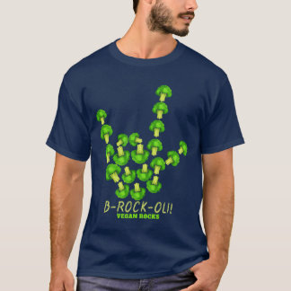 Vegan Rocks Teken Van Hoorns Met Broccoli cadeau T-shirt