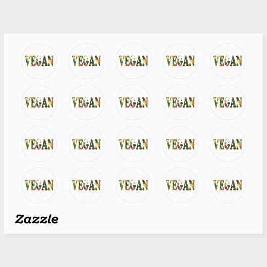 Vegan Ronde Sticker (Vel)