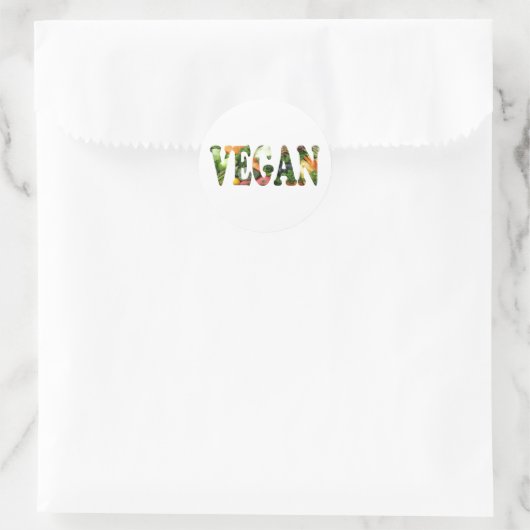 Vegan Ronde Sticker (Tas)