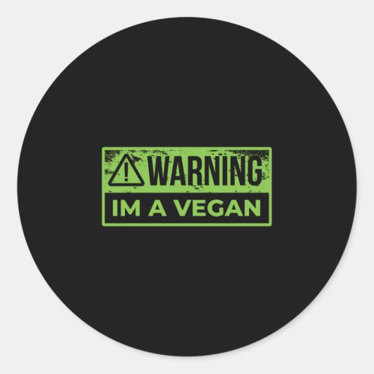 Vegan Ronde Sticker (Voorkant)