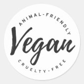 Vegan Ronde Sticker (Voorkant)