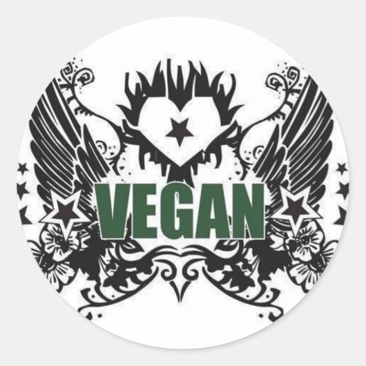 Vegan Ronde Sticker (Voorkant)