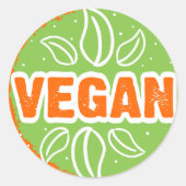 Vegan Ronde Sticker (Voorkant)