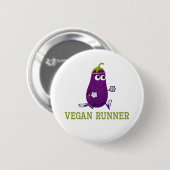 Vegan Runner Aubergine Ronde Button 5,7 Cm (Voorkant /achterkant)