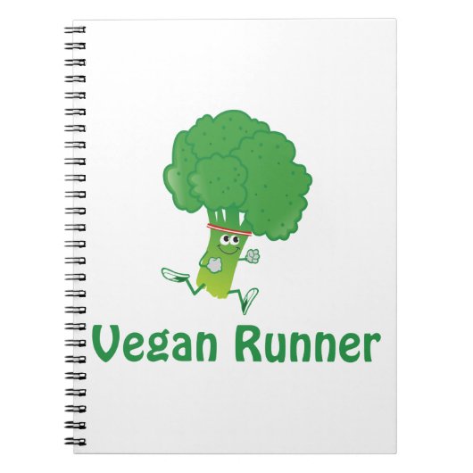 Vegan runner - Broccoli Notitieboek (Voorkant)