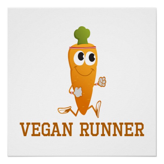 Vegan Runner Carrot Perfect Poster (Voorkant)
