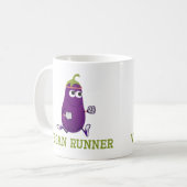 Vegan Runner Eggplant Koffiemok (Voorkant links)