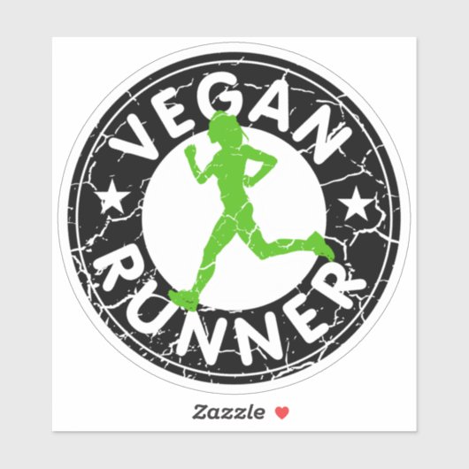 Vegan Runner, Fitness Sticker (Vel)