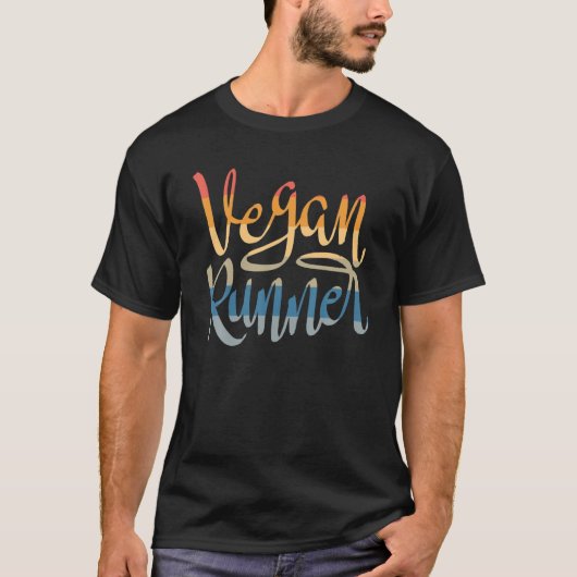 Vegan Runner - Plant Based Athlete Quote Running R T-shirt (Voorkant)