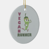 Vegan Runner - Runner Pepper Keramisch Ornament (Rechts)