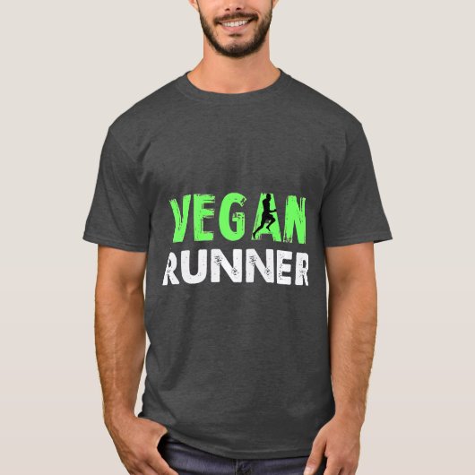 Vegan Runner voor Male Vegan Athlete T-shirt (Voorkant)