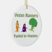 Vegan Runners - Fueled by Veggies Keramisch Ornament (Rechts)