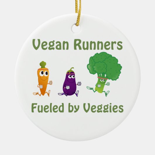 Vegan Runners - Fueled by Veggies Keramisch Ornament (Voorkant)