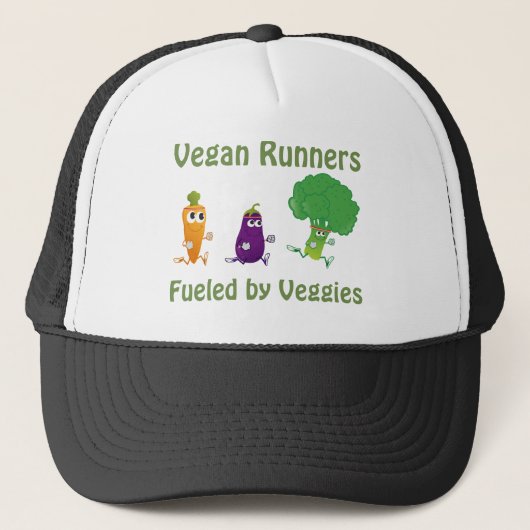 Vegan Runners - Fueled by Veggies Trucker Pet (Voorkant)