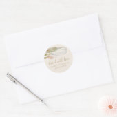 Vegan rustieke deegroller garde Chef Bakkerij Ronde Sticker (Envelop)