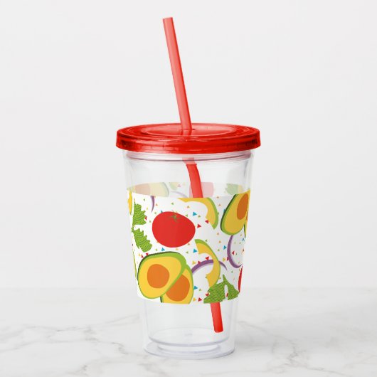 Vegan Salad Avocado Fiesta Acryl Drinkbeker (Links)