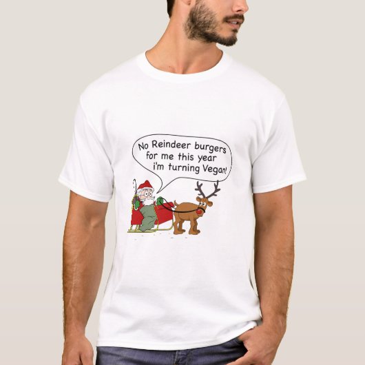 Vegan Santa T-shirt (Voorkant)